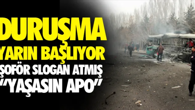 O ŞOFÖR "APO" SLOGANI ATMIŞ