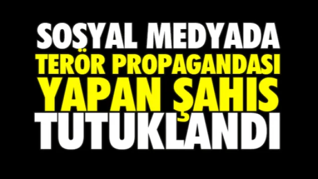 SOSYAL MEDYADA TERÖR PROPAGANDASI YAPAN ŞAHIS TUTUKLANDI