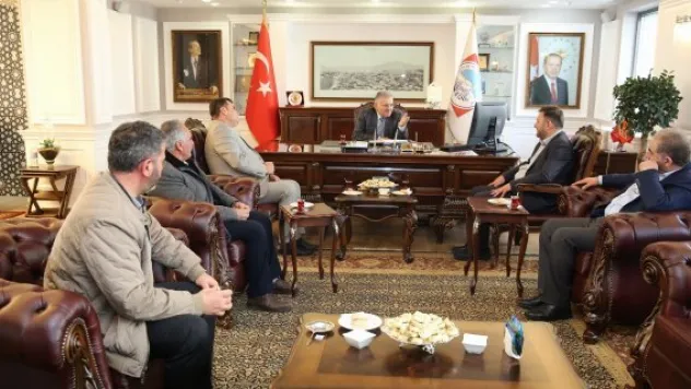 KAYMESKOM yönetimi Başkan Büyükkılıç'ı ziyaret etti