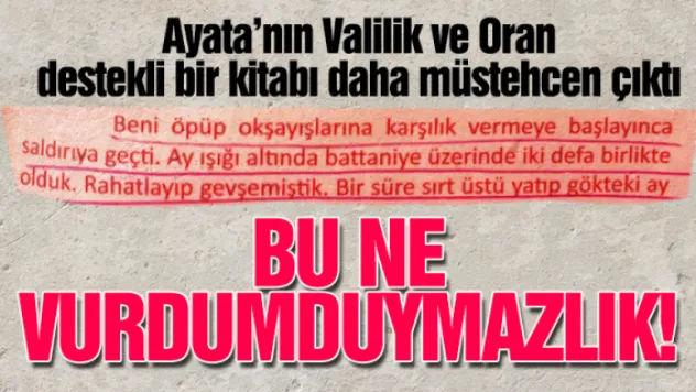 Ayata'nın Valilik ve Oran destekli bir kitabı daha müstehcen çıktı