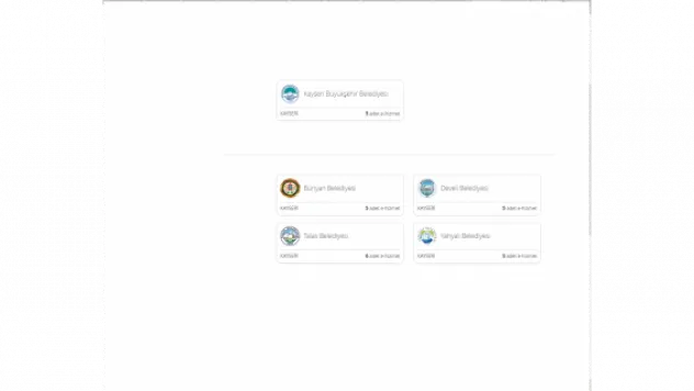 Yahyalı Belediyesi de e-devlette