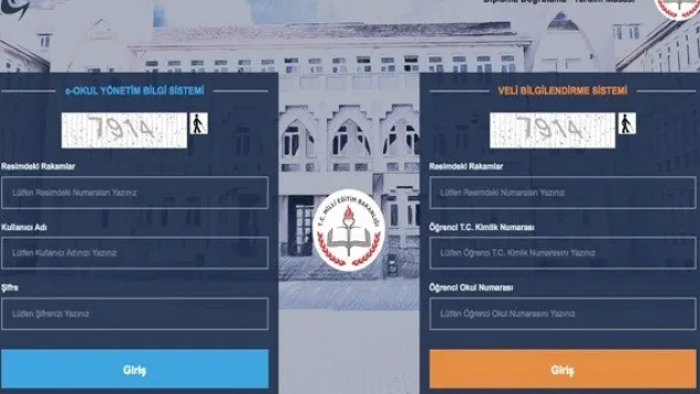 E-okul veli bilgilendirme sistemi girişi not-devamsızlık sorgulama