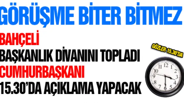 Erdoğan-Bahçeli görüşmesi sonrası erken seçim kararı bekleniyor