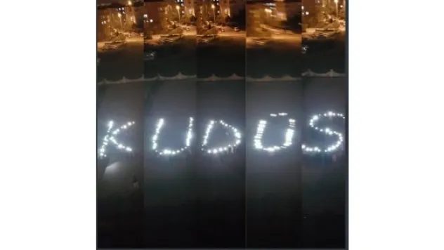 Yurt öğrencilerinden Kudüs'e destek