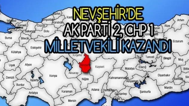 Nevşehir'de AK Parti 2, CHP 1 milletvekili kazandı