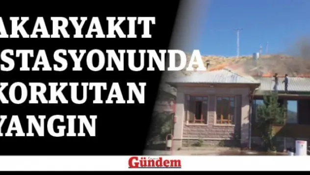 Akaryakıt istasyonunda korkutan yangın