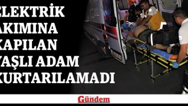 Elektrik akımına kapılan yaşlı adam kurtarılamadı