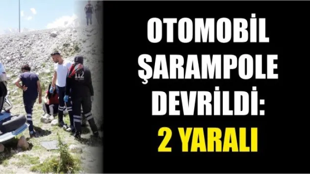 Otomobil şarampole devrildi: 2 yaralı