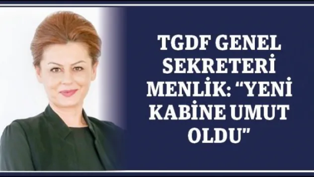 TGDF Genel Sekreteri Menlik: &quotYeni kabine umut oldu&quot