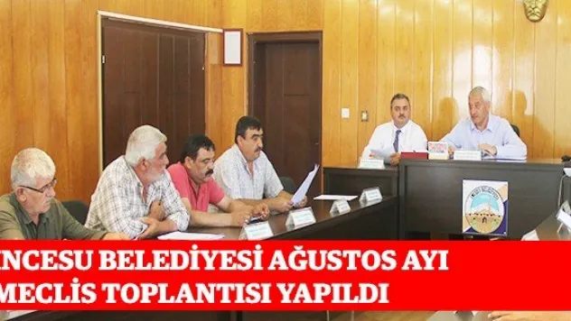 İncesu Belediyesi Ağustos ayı meclis toplantısı yapıldı