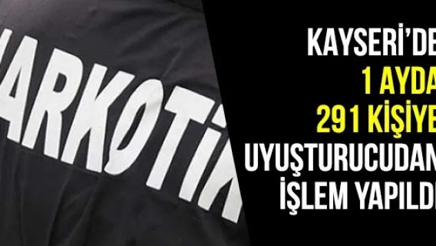 Kayseri'de 1 ayda 291 kişiye uyuşturucudan işlem yapıldı
