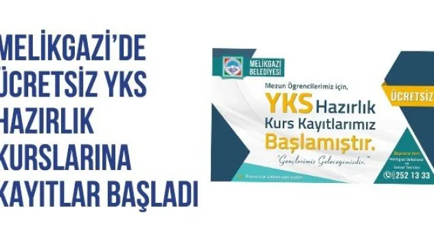 Melikgazi'de ücretsiz YKS hazırlık kurslarına kayıtlar başladı