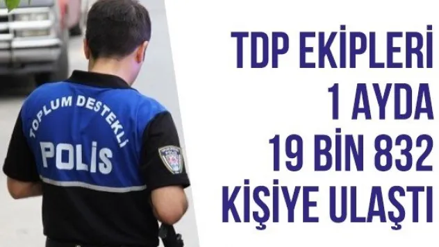 TDP ekipleri 1 ayda 19 bin 832 kişiye ulaştı