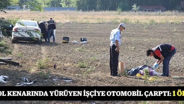 Yol kenarında yürüyen işçiye otomobil çarptı: 1 ölü