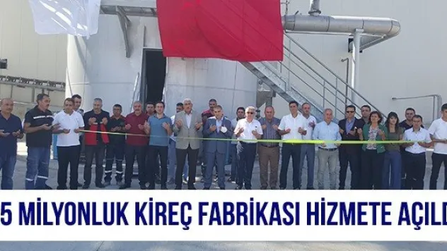 25 milyonluk kireç fabrikası hizmete açıldı