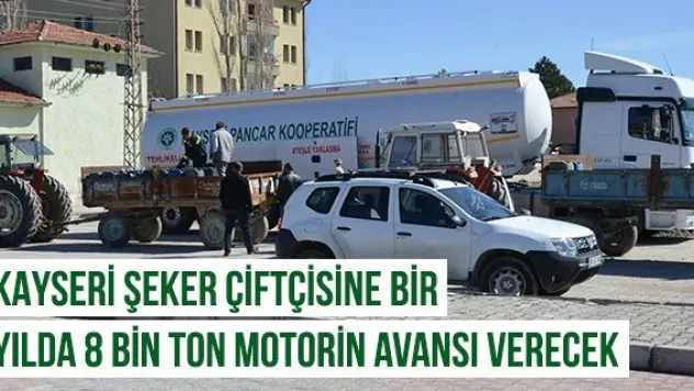 Kayseri Şeker Çiftçisine Bir Yılda 8 Bin Ton Motorin Avansı Verecek