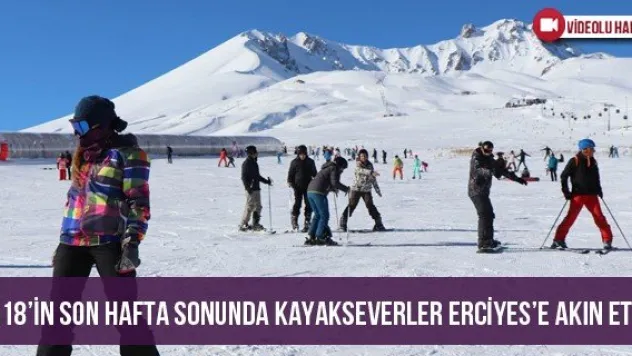 2018'in Son Hafta Sonunda Kayakseverler Erciyes'e Akın Etti