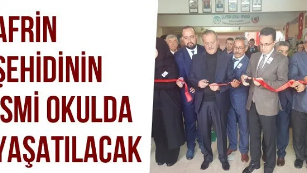 Afrin Şehidinin İsmi Okulda Yaşatılacak