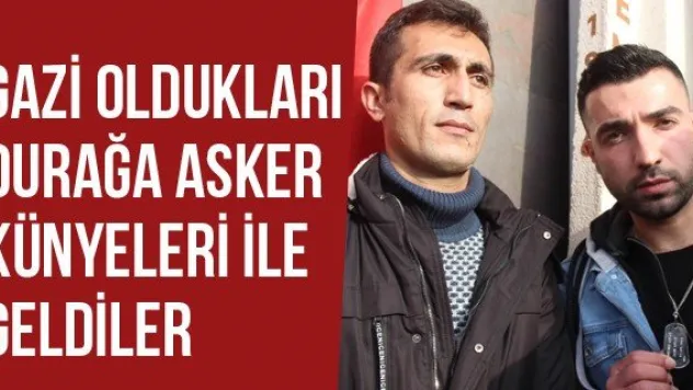 Gazi Oldukları Durağa Asker Künyeleri İle Geldiler