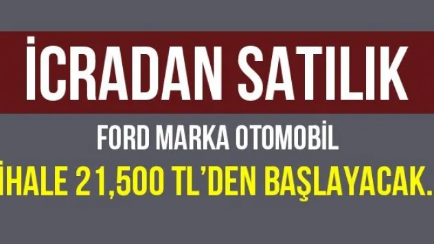 İcradan satılık Ford marka otomobil