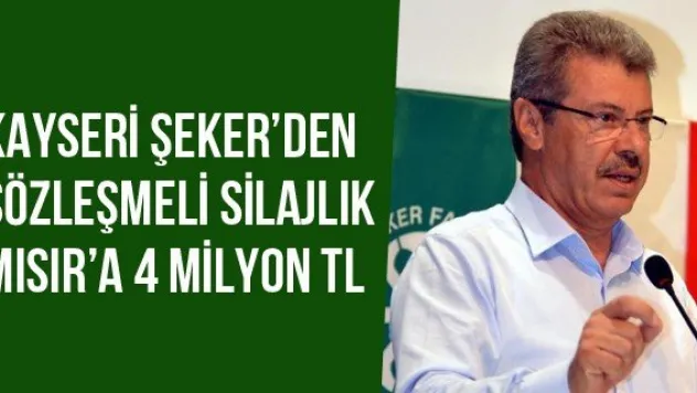 Kayseri Şeker'den Sözleşmeli Silajlık Mısır'a 4 Milyon TL