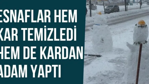 Esnaflar Hem Kar Temizledi Hem De Kardan Adam Yaptı