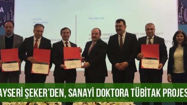 Kayseri Şeker'den, Sanayi Doktora TÜBİTAK Projesi