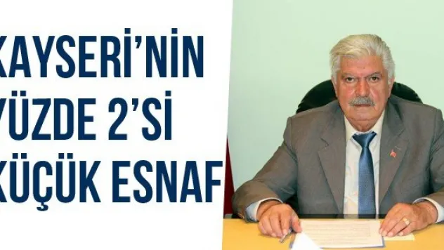 Kayseri'nin Yüzde 2'si Küçük Esnaf