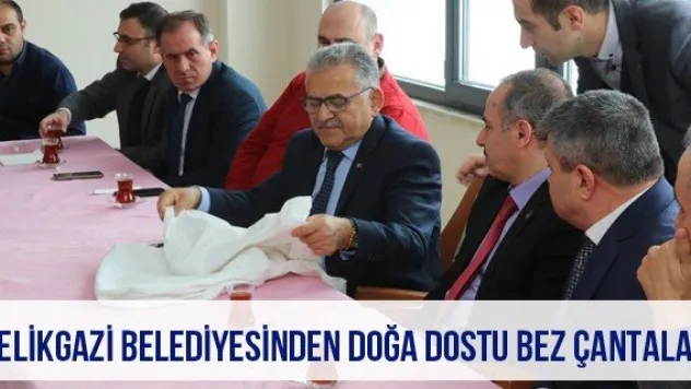 Melikgazi Belediyesinden doğa dostu bez çantalar