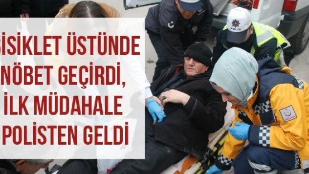 Bisiklet Üstünde Nöbet Geçirdi, İlk Müdahale Polisten Geldi