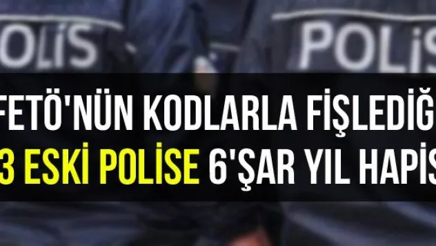 FETÖ'nün kodlarla fişlediği 3 eski polise 6'şar yıl hapis