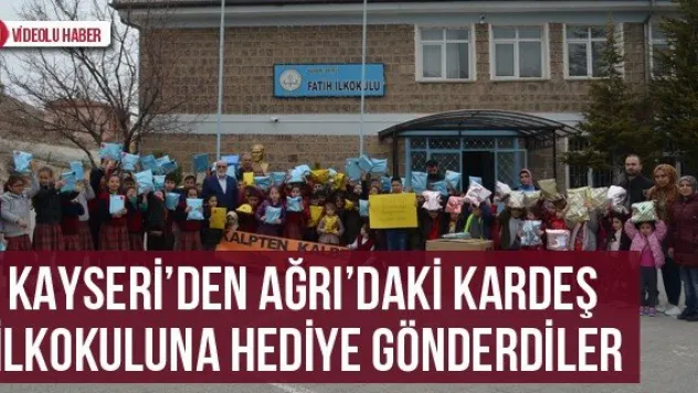 Kayseri'den Ağrı'daki Kardeş İlkokuluna Hediye Gönderdiler