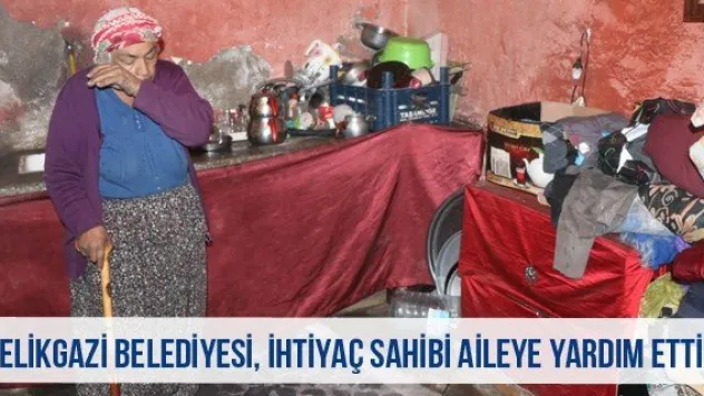 Melikgazi Belediyesi, İhtiyaç Sahibi Aileye Yardım Etti