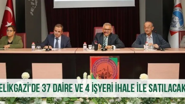 Melikgazi'de 37 Daire Ve 4 İşyeri İhale İle Satılacak