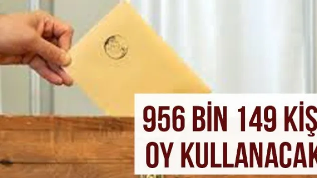 956 bin 149 kişi oy kullanacak