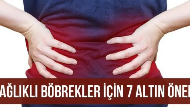 Sağlıklı böbrekler için 7 altın öneri