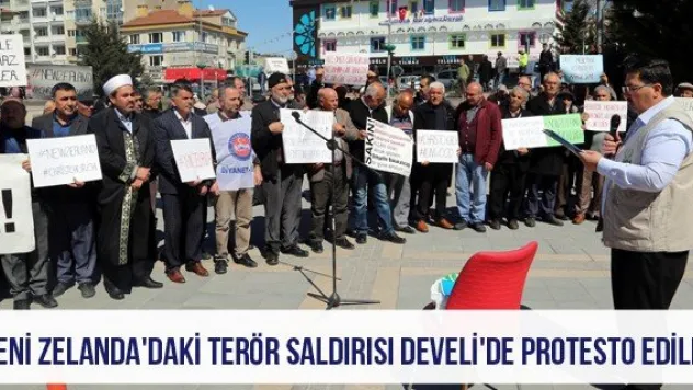 Yeni Zelanda'daki terör saldırısı Develi'de protesto edildi