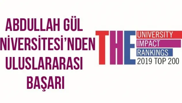 Abdullah Gül Üniversitesi'nden Uluslararası Başarı
