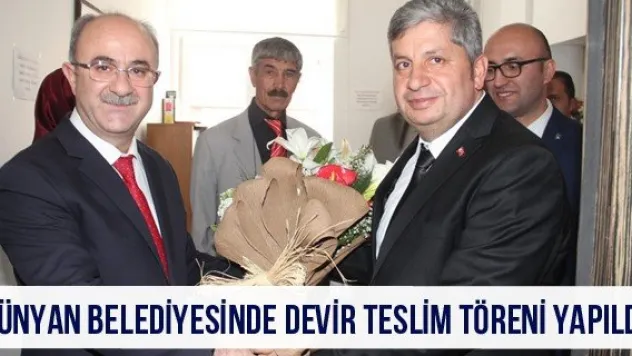 Bünyan Belediyesinde devir teslim töreni yapıldı