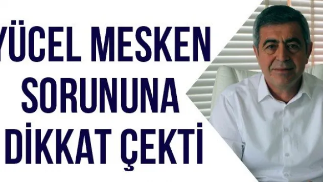 Yücel Mesken Sorununa Dikkat Çekti