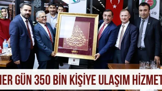 Her gün 350 bin kişiye ulaşım hizmeti