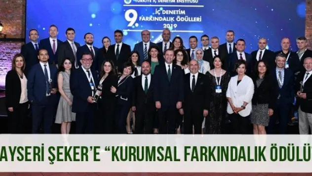 Kayseri Şeker'e 'Kurumsal Farkındalık Ödülü'