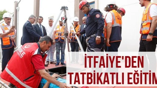İtfaiye'den tatbikatlı eğitim
