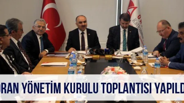 ORAN Yönetim Kurulu Toplantısı yapıldı