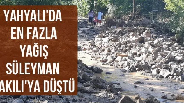 Yahyalı'da en fazla yağış Süleyman Fakılı'ya düştü