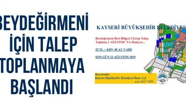Beydeğirmeni için talep toplanmaya başlandı
