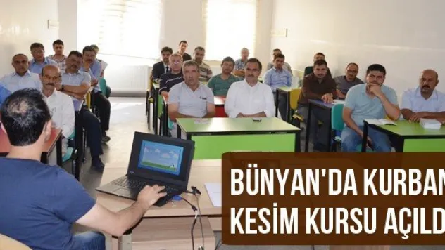Bünyan'da Kurban Kesim Kursu Açıldı