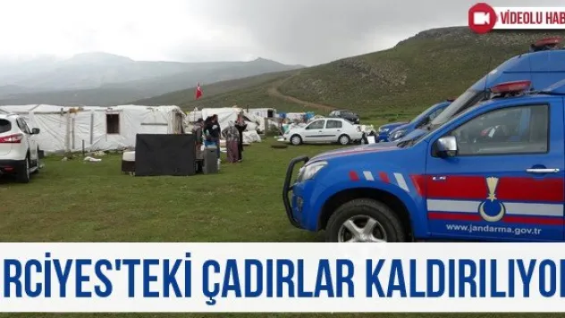 Erciyes'teki çadırlar kaldırılıyor