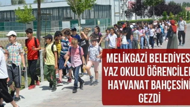 Melikgazi Belediyesi yaz okulu öğrencileri hayvanat bahçesini gezdi
