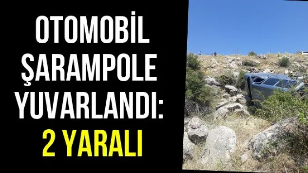 Otomobil şarampole yuvarlandı: 2 yaralı